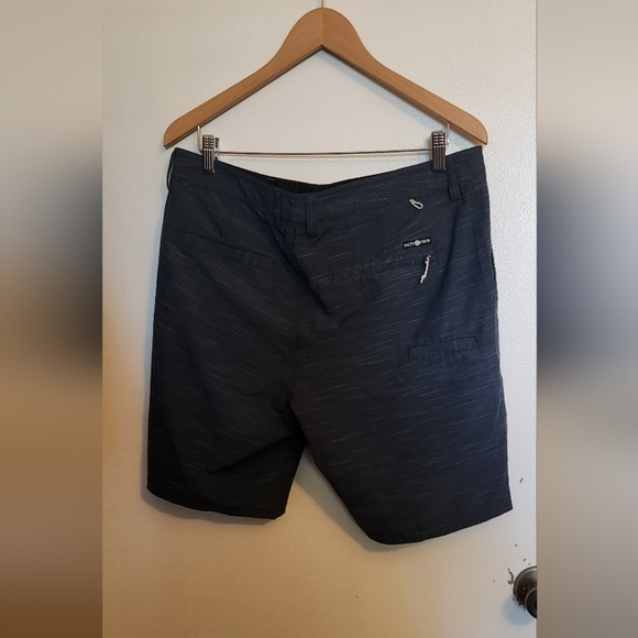 Men's Dark Gray Flat Front Shorts - Picture 6 of 6